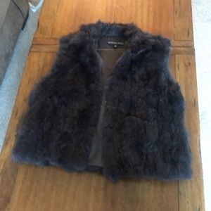 SOLD ! Adrienne Landau Rabbit fur vest